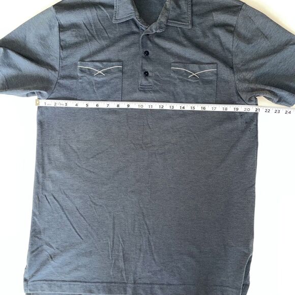 Travis Mathew Polo Shirt Mens Size Large Blue Golf Short Sleeves Pickleball - Picture 6 of 9